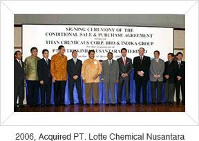 Acquired Lotte Chemical Nusantara